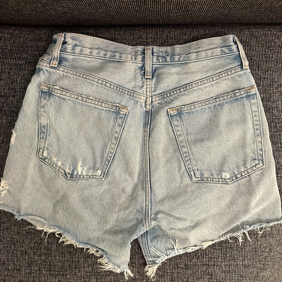 Agolde Riley Ripped Jean Shorts - Picture 2 of 3
